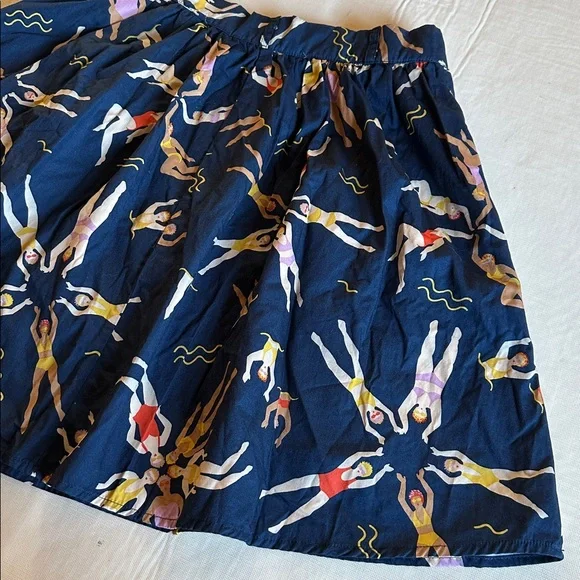 ModCloth Women's Synchronized Swimmers 100% Cotton Skirt with Pockets - Picture 8 of 14